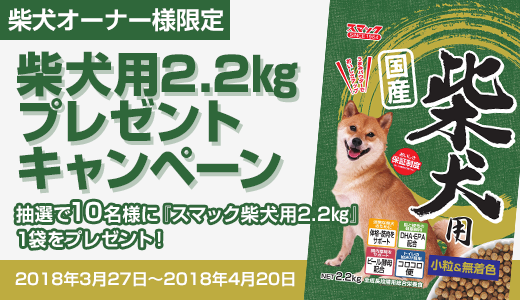 【柴犬オーナー様限定】柴犬用2.2㎏プレゼントキャンペーン